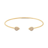 0.19ct 14k Yellow Gold Diamond Bangle